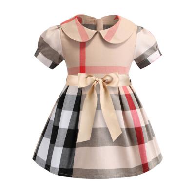 China Wholesale custom high quality breathable custom girls summer dress kids plaid dress cotton kids girls dress for sale