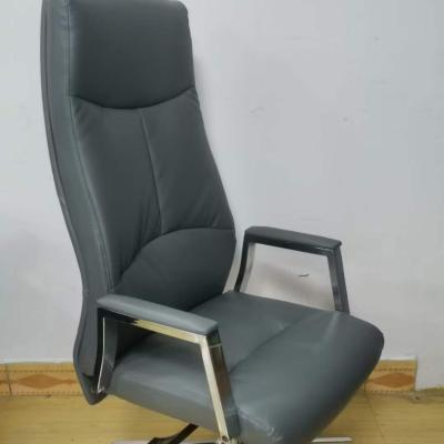 China Explosion Sales Office Adjustable Ergonomic Leather Class Big Size Comfortable Boss Chair (Height) for sale