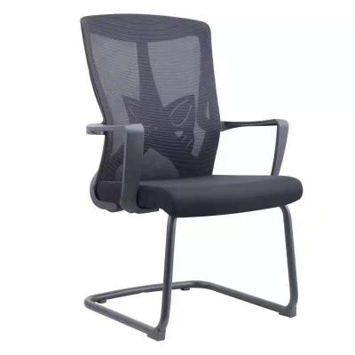 China Other New Design Office Meeting Venue Chair High Quality Plastic Fabric Grid Office Visitor Chair Gray Mesh Conference Chair for sale