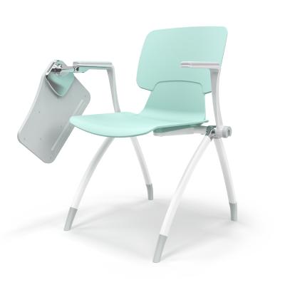 China Newest Design Best Quality Foldable Hot Selling Meeting Chair Training Chair With Notepad for sale