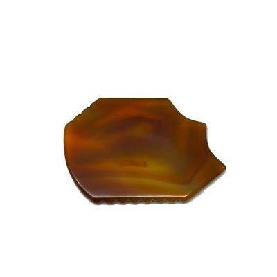 China Face Brown Jade Stone Gua sha board body care slimming Gua sha tool red agate scraping tool for sale