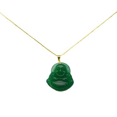 China Fit Natural Stone Gemstone Buddha Jade Pendant Necklace Jewelry Pendants Necklace for sale