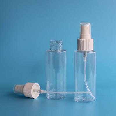 China BEAUTY PACKAGING 90ml Clear PET Plastic Spray Bottle , 3oz Transparent Mist Sprayer Bottle for sale