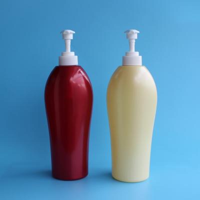 China BEAUTY PACKAGING 800ml Hair Cream Plastic Hair Shampoo Bottle 800ml Plastic Bottle for sale