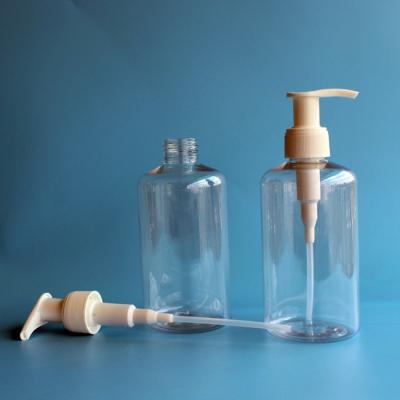 China High Quality BEAUTY Dispenser PET PACKAGING Clear Plastic Bottle With Lotion Pump For Shampoo for sale