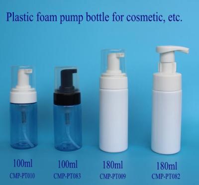 China BEAUTY PACKAGING Plastic Blue Foam Pump Bottle , 100ml Foam Pump Bottle For Shaving for sale