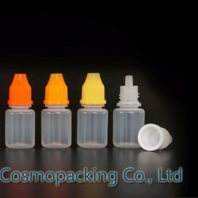 China E cigarette 5ml plastic e-liquid dropper bottle with screw cap for sale