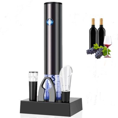 China Newest Technology SUNWAY Doorgift Electric Wine Opener Wedding Party Favors Ideas Unique One Touch Sensor with Base and Foil Filler Cutter for sale