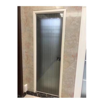 China Waterproof 2022 New Product Modern Style Black Narrow Frame Polished Flex Glass Aluminum Swing Door for sale