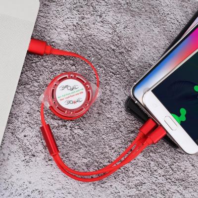 China High Quality And Convenient Best Price 3 In 1 USB Cable Retractable Fast Charging Data Line for sale