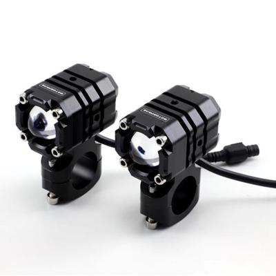 China Motorfans K3S 40W Mini Projector Driving Light Dual Running Color Motor Headlight For Motorcycle Waterproof for sale