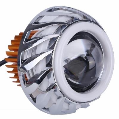 China Lihgt High Power Hi/Low Beam Motorcycle Daytime Running Headlight 10W Angel Eye Light Driving for sale