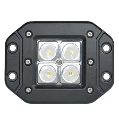 China Univeral Automobile 12V 24V Square Work Light Truck 3 Inch Mini LED Work Light 12W for sale