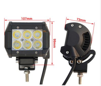 China Daytime running light accessories 4inch 18W ip68 waterproof automobile led motorcycle work lights 12-24volt motorbike led lighting for sale