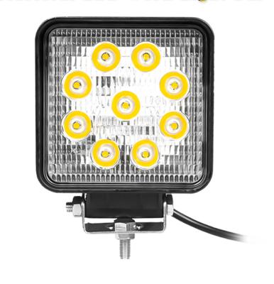 China PC Good Quality IP67 Waterproof Car Accessories Square And Round 4 Inch 27w Led Light 27w Work Led Light Car 12v-24V for sale