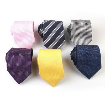 China 100% Wholesale Cheap Price Promotion Ties 8cm Handkerchief Clip Cufflinks Male Ties Polyester Ties Herren Krawatten Neckties for sale