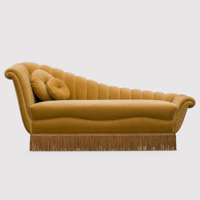 China Modern Design Modern Sofas Yellow Velvet Fabrics For Living Room Furniture Velvet Sofas for sale