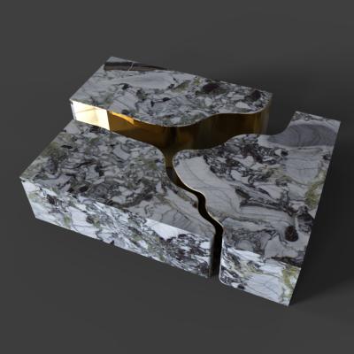 China Custom Home Decor Furniture Coffee Tables Side Center Side Center Marble Coffee Table Marble Coffee Tables for sale