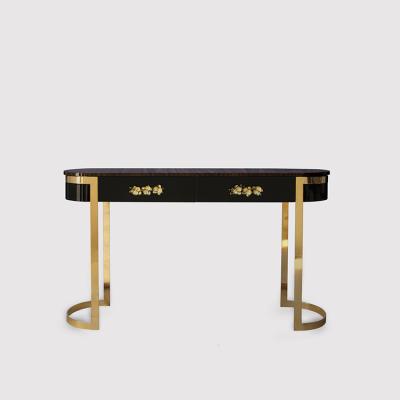 China New Design Modern Living Room Brass Console Table With Drawers for sale