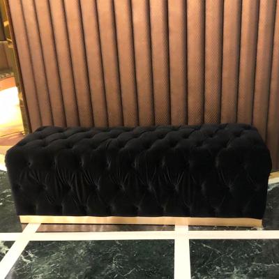 China Velvet Ottoman Bench Chair End Stools Bedroom Sofa Bench Ottoman Velvet Bed Velvet Ottoman Bench Chair Factory for sale