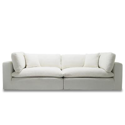 China Modern American style 2 loveseat furniture sofa 2 seater sofa white fabric sofa for sales for sale