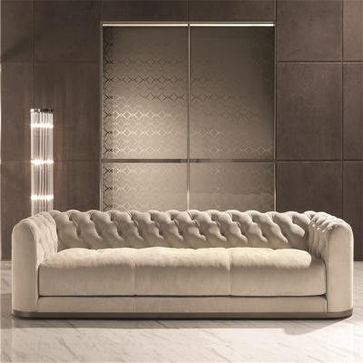 China Custom sofas customized living room leather sofa modern metal stainless steel sofa_set_designs furniture for sale