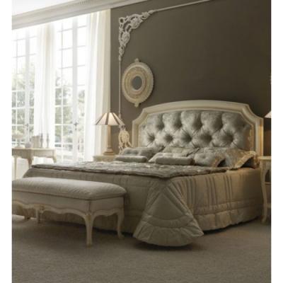 China Soft Design Double Bed Bedroom Furniture Soft Bed Frame Royal Wood Fabric Bed for sale