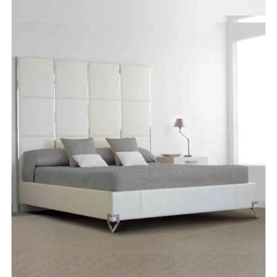 China New product Italian leather bed headboard queen size double bed soft bed bedroom leather bed for sale