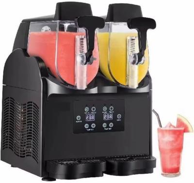 China 3Lx2 Tank Slushie Machine Home 370W Commercial Slush Puppie Machine For Frozen Drinks Automatic Clean for sale