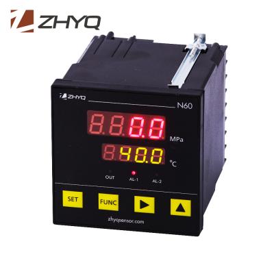 China Melt Pressure Sensor Digital Pressure And Temperature Gauge With Relay Output 96*96*100mm (W X H X D) for sale