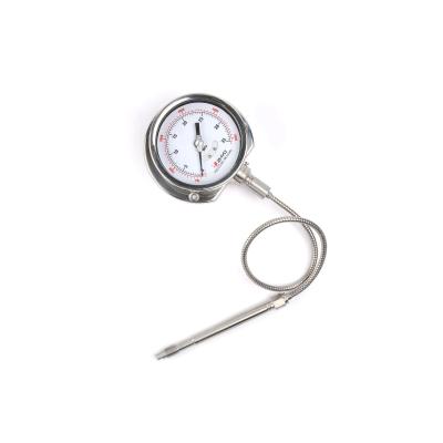 China Zero Adjustment High Temperature Pressure Gauge Diaphragm Melt Viscous Liquid Pressure Gauge for sale