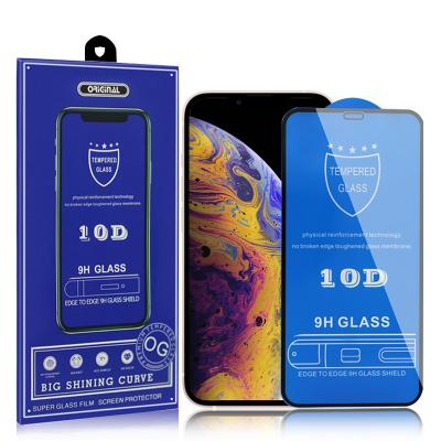 China Mobile Phone Protective Film 10D Tempered Glass For Iphone 11 12 13 Mini Pro Max For Iphone 6 7 8 plus Full Glue Cover Guard 9H Protector for sale