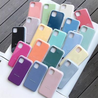 China Factory Wholesale Luxury Liquid Gel Microfiber Shockproof Silicone Rubber Phone Case Cover For Phone Se 6 5 7 8 Pro Max X XS Max 11 Plus for sale