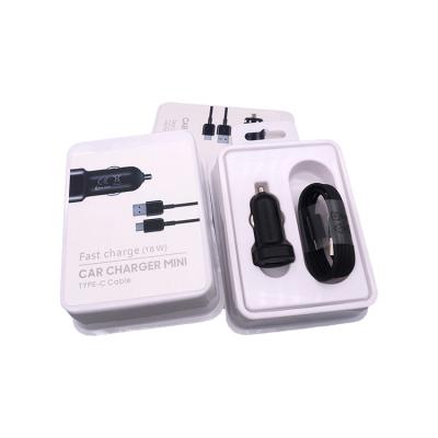 China Original Ipad/Camera/PDA/MP3 15W 2A Mini USB Cell Phone/Car Charger Fast Charging Adapter With Retail Box+1.2m Usb C C Cable For S8 S10 for sale