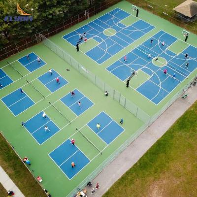 China 3mm Crystal Sand Acrylic Coating Roll Installation Pickleball Court Mat for sale