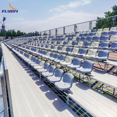 China Aluminum Outdoor Metal Bleachers With Guardrail for sale