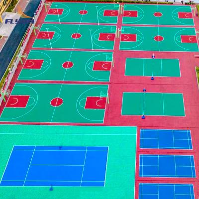 China Class 1 Fire Resistance Polyurethane Sport Court Pu Sports Floor For Multi Sport Facilities for sale