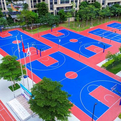 China Pu Tennis Court Flooring Polyurethane Sport Flooring Tile Polyurethane Floor for sale