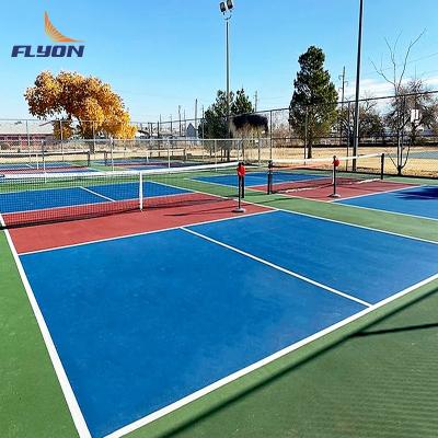 China UV Protection Pickleball Court PVC Acrylic Coating Sand Pattern for sale