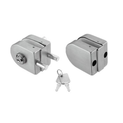 China Stainless Steel Center Sliding Glass Door Lock With Keys for sale