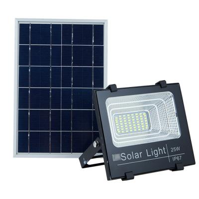 China Outdoor IP65 SMD 25W LED Aluminum Solar Flood Light With Remote Control for sale