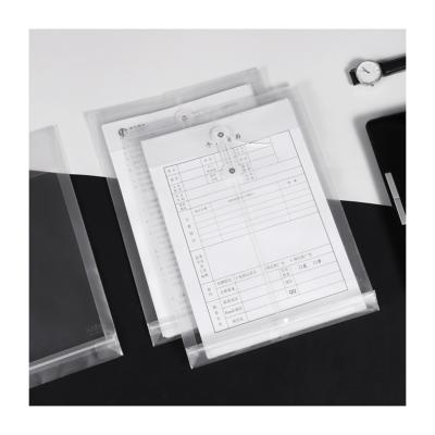 China Document Bag Fashion A4 Custom Office Folder Plastic Transparent Document Carry Bag for sale