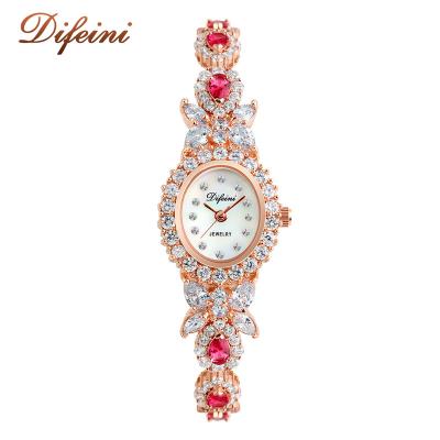 China New Diamond Simple Iced Out Baguette Quartz Zircon Water Resistant Watch Band Wristwatches Fancy Band Watch Jewelry Ladies Female Wristwatches for sale