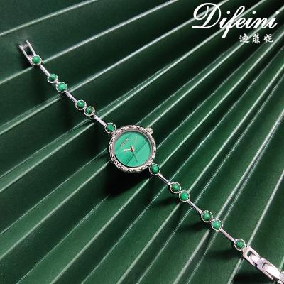 China Fashion Waterproof Stainless Steel Malachite Stone Watch Watches Luxury Women Wrist Quarter Watch For Women for sale