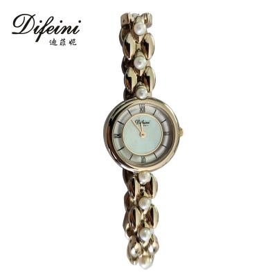 China High-End Limited Luxury Lady Jewelry Wrist Watch Water Resistant Vintage Edition Ladies Wrist Fashion Bracelet Lady Pearl Quartz Watches for sale