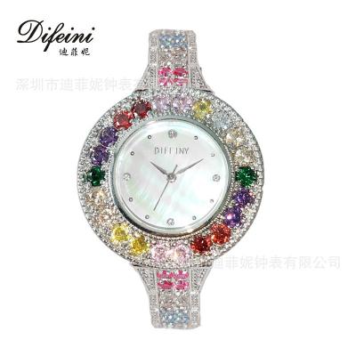 China 2021 Water Resistant Luxury Elegant Quartz Diamond Watches Women Watches Crystal Plated Star Crystal Rhinestones Bracelet Wrist Watches Elegant for sale