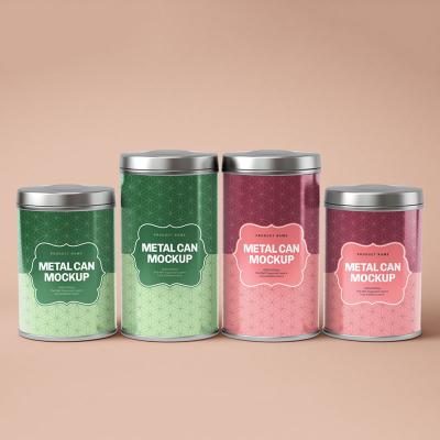 China Wholesale Custom Logo 30g 50g 60g 100g Food Matcha Tea Tin Can Airtight Matcha Tea Canister for sale