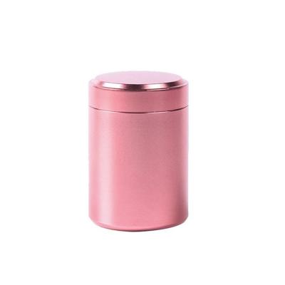 China Food Factory Custom Metal Sealed Cans Mini Tea Can Leaf Tea Cylinder Tea Tin Canisters Coffee Can for sale