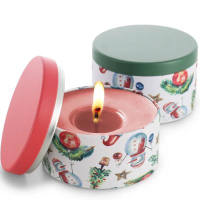 China Gift & Luxury Round Empty Candle Tin Box Container Of Matte Tins Candle 2OZ 4OZ 8oz Craft Metal for sale