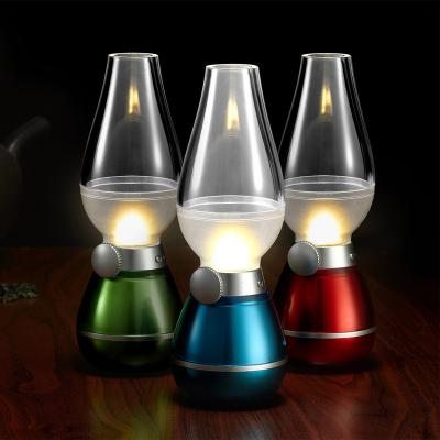 China Adjustable LED Retro Candle Heater Lamp Kerosene Lamp Industrial Electronic Candle Light For Home Decor for sale